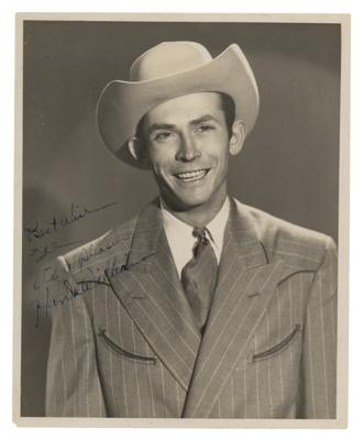 Lot #8219 Hank Williams Signed Photograph - Image 1
