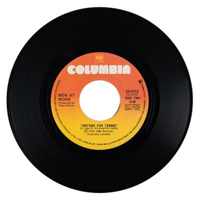 Lot #8403 Men at Work Signed 45 RPM Record - Image 3