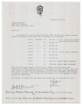 Lot #8133 Rolling Stones 1969 Jimi Hendrix?s Electric Lady Studios Recording Sessions Invoice - Image 3