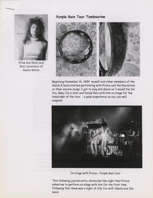 Lot #8427 Prince Purple Rain Tour Tambourine - Image 7
