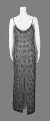 Lot #8370 Whitney Houston's Personally-Owned Black and Silver Beaded Evening Gown - Image 3