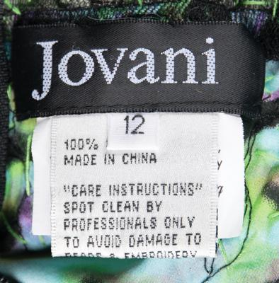 Lot #8372 Whitney Houston's Personally-Owned Tropical Chartreuse Evening Dress - Image 4