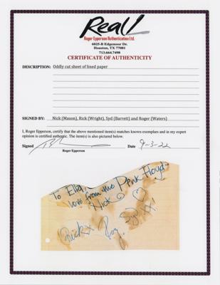 Lot #8172 Pink Floyd Signatures with Syd Barrett - Image 2