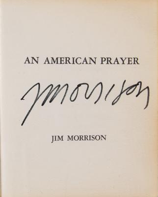Lot #8148 Jim Morrison Signed Book - An American Prayer - Image 2