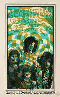 Lot #8159 Led Zeppelin 1969 Crawford Hall Poster