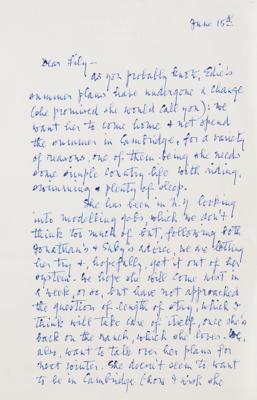 Lot #8039 Edie Sedgwick: Alice Sedgwick and Lily Saarinen (9) Handwritten Letters with Original Photograph of Edie - Image 4
