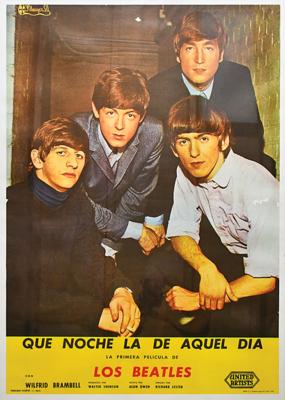 Lot #8059 Beatles Original 1964 Spanish Movie Poster for A Hard Day's Night - Image 1