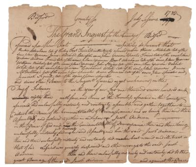 Lot #1130 William Bradford (2) Documents Signed - Image 1