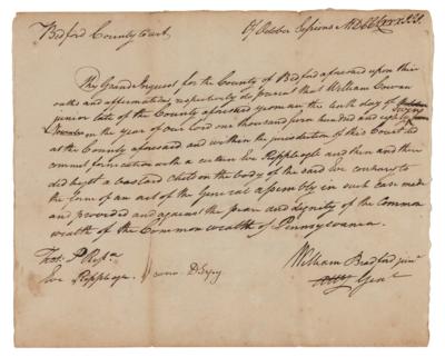 Lot #1130 William Bradford (2) Documents Signed - Image 3