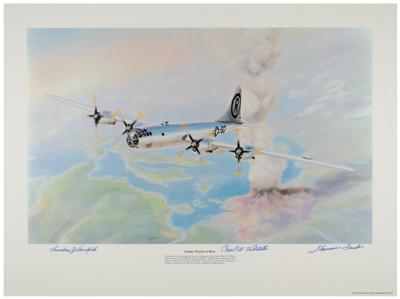 Lot #1245 Enola Gay Signed Print: 'Atomic Warfare Is Born' - Image 1
