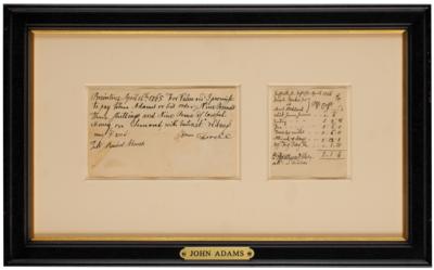 Lot #1001 John Adams Autograph Document Signed - Image 1