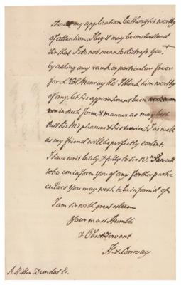 Lot #1244 Henry Seymour Conway (2) Autograph Letters Signed - Image 3