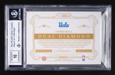 Lot #1902 2018-19 Panini Flawless Collegiate Dual Diamond Lonzo Ball Patch (21/25) BGS NEAR MINT 7/10 Basketball Card - Image 2