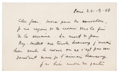 Lot #1311 Diego Giacometti Autograph Letter Signed - Image 1