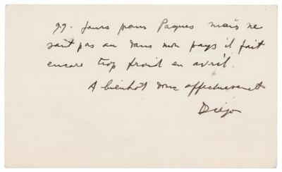 Lot #1311 Diego Giacometti Autograph Letter Signed - Image 2