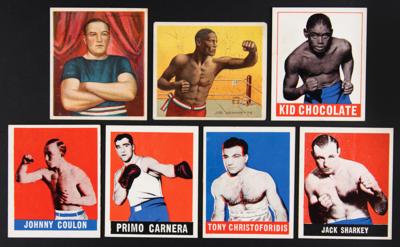 Lot #1813 1910-51 Boxing Cards Lot of (12) with Jack Johnson and Sugar Ray Robinson Boxing Cards - Image 2
