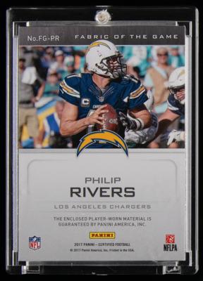 Lot #1882 2017 Panini Certified Fabric of the Game Philip Rivers Jumbo Player-Worn Patch (3/25) - Image 2
