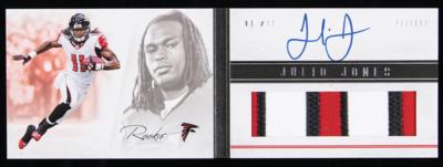 Lot #1857 2012 Panini Playbook Rookie Julio Jones Autograph/Patch Booklet (237/399) - Image 1