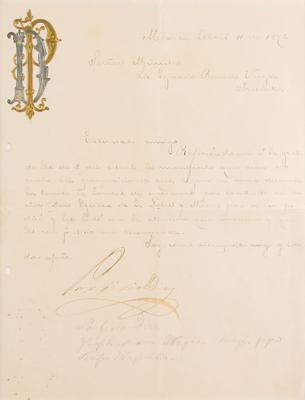 Lot #1149 Porfirio Diaz Letter Signed - Image 2