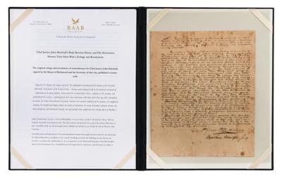 Lot #1087 John Marshall Eulogy: Handwritten Manuscript by Joseph Tate - Image 2