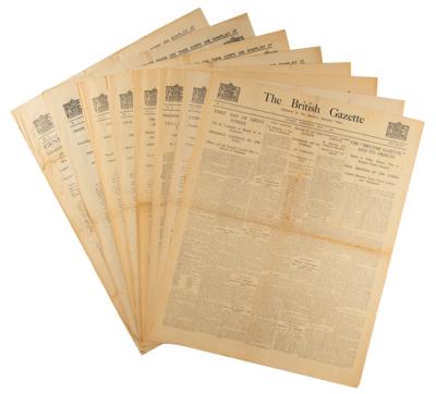 Lot #1143 Winston Churchill: The British Gazette Complete Set of (8) Newspapers - Image 1
