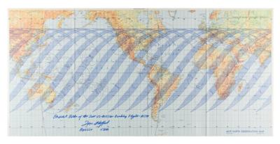 Lot #1294 Tom Stafford Signed ASTP Earth Observation Map - Image 1
