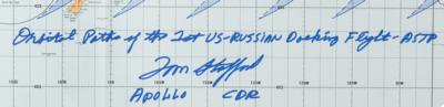 Lot #1294 Tom Stafford Signed ASTP Earth Observation Map - Image 2