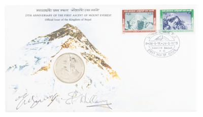 Lot #1169 Edmund Hillary and Tenzing Norgay Signed Commemorative Cover - Image 1