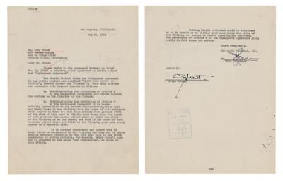 Lot #1718 Cary Grant Document Signed - Image 1