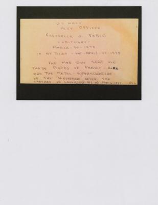 Lot #1267 Hindenburg Disaster Swatch - Image 3