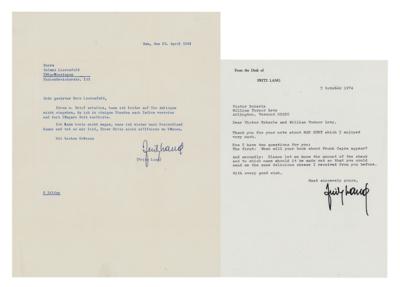 Lot #1735 Fritz Lang (2) Typed Letters Signed - Image 1