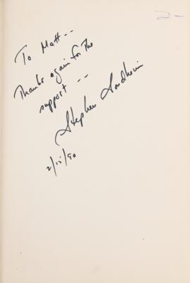 Lot #1622 Stephen Sondheim Signed Book - Image 2