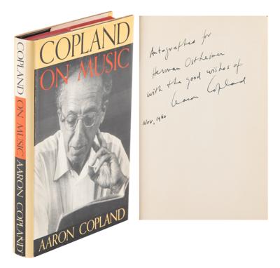 Lot #1605 Aaron Copland Signed Book - Image 1
