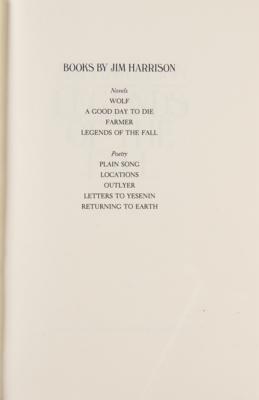 Lot #1544 Jim Harrison Signed Book - Image 6