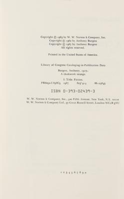 Lot #1523 Anthony Burgess: A Clock Orange (2) American First Editions - 1963 and 1967 - Image 3