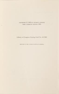 Lot #1523 Anthony Burgess: A Clock Orange (2) American First Editions - 1963 and 1967 - Image 5