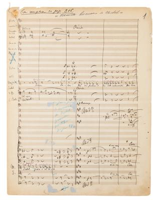 Lot #1582 Georges Bizet Handwritten Musical Manuscript - Image 1
