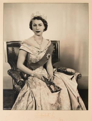 Lot #1114 Queen Elizabeth II Signed Oversized Photograph - Image 1