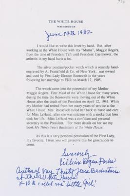 Lot #1010 Eleanor Roosevelt's Sterling Silver Pendant Watch Given to Her By FDR - Image 7