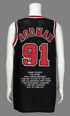 Lot #1991 Dennis Rodman Signed Chicago Bulls Jersey - JSA Certified - Image 1