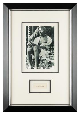 Lot #1081 Mohandas Gandhi Signature - Image 1