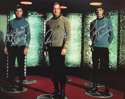 Lot #1765 Star Trek: Shatner, Nimoy, and Kelley Signed Photograph - Image 1