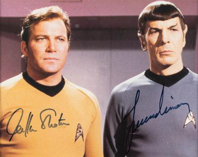 Lot #1764 Star Trek: William Shatner and Leonard Nimoy Signed Photograph - Image 1