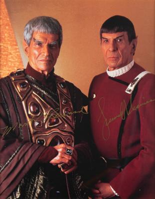 Lot #1763 Star Trek: Leonard Nimoy and Mark Lenard Signed Photograph - Image 1