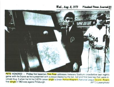 Lot #1804 Pete Rose: Once bound for the Hall of Fame?Pete Rose's bat 