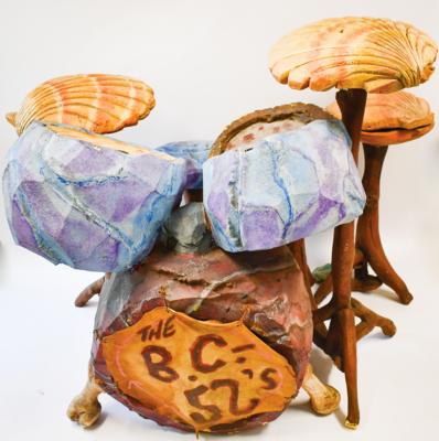 Lot #1657 The Flintstones: The B-52s Screen-Used Drum Set - Image 1