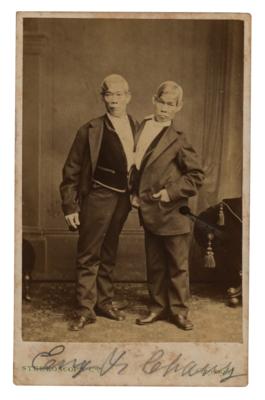 Lot #1652 Chang and Eng Bunker Signed Photograph - Image 1