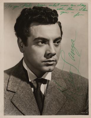 Lot #1736 Mario Lanza Signed Oversized Photograph