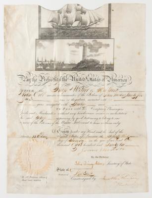 Lot #1002 James Monroe and John Quincy Adams Document Signed as President and Secretary of State - Image 1