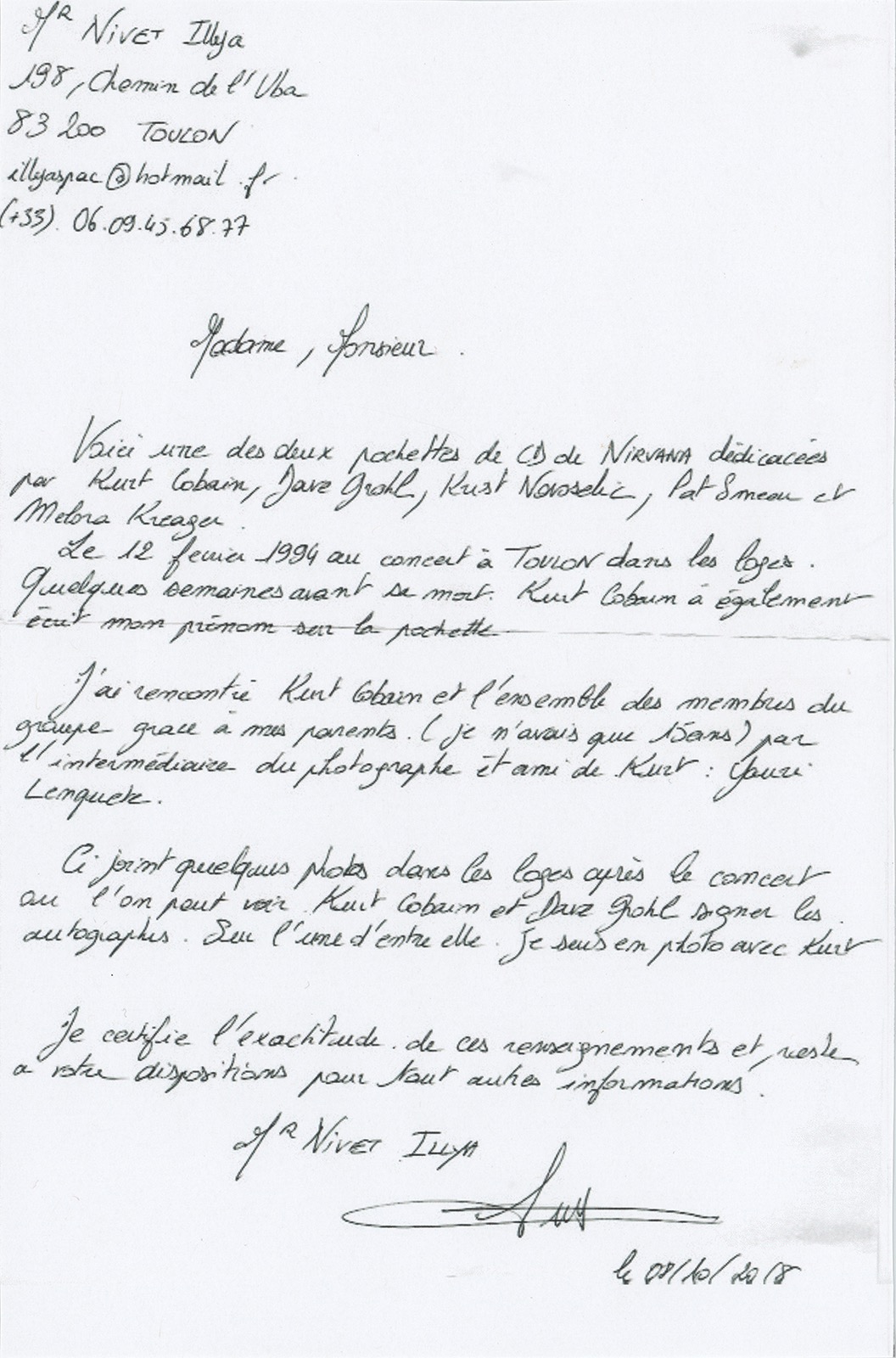 Lot #1595 Nirvana Signed 'In Utero' CD Booklet - Image 6